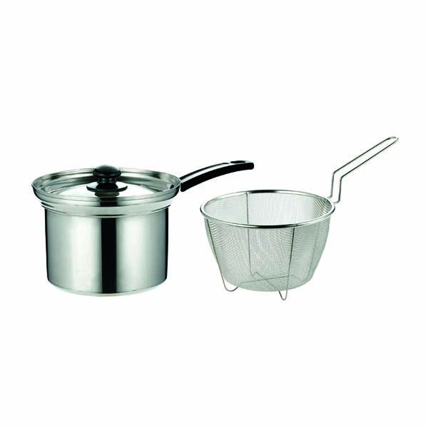 四季彩 ザル付き深型片手鍋18cm
