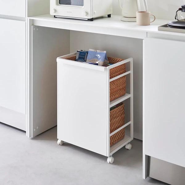 タワー 目隠しワゴン ホワイト