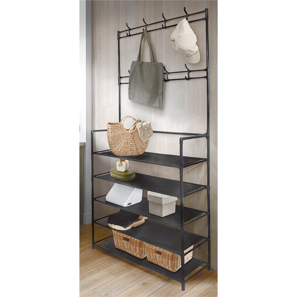 シンプルフックラック5段